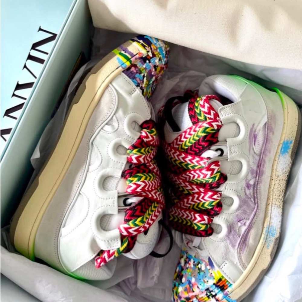 Lanvin Multicolor Sneakers with White Base